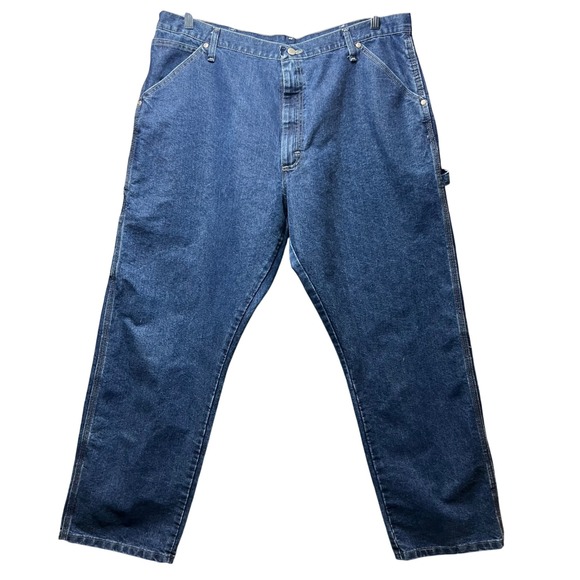 Wrangler Carpenter Jeans Relaxed Fit Denim Work Pants Blue Size‎ 40x30 - Picture 1 of 8